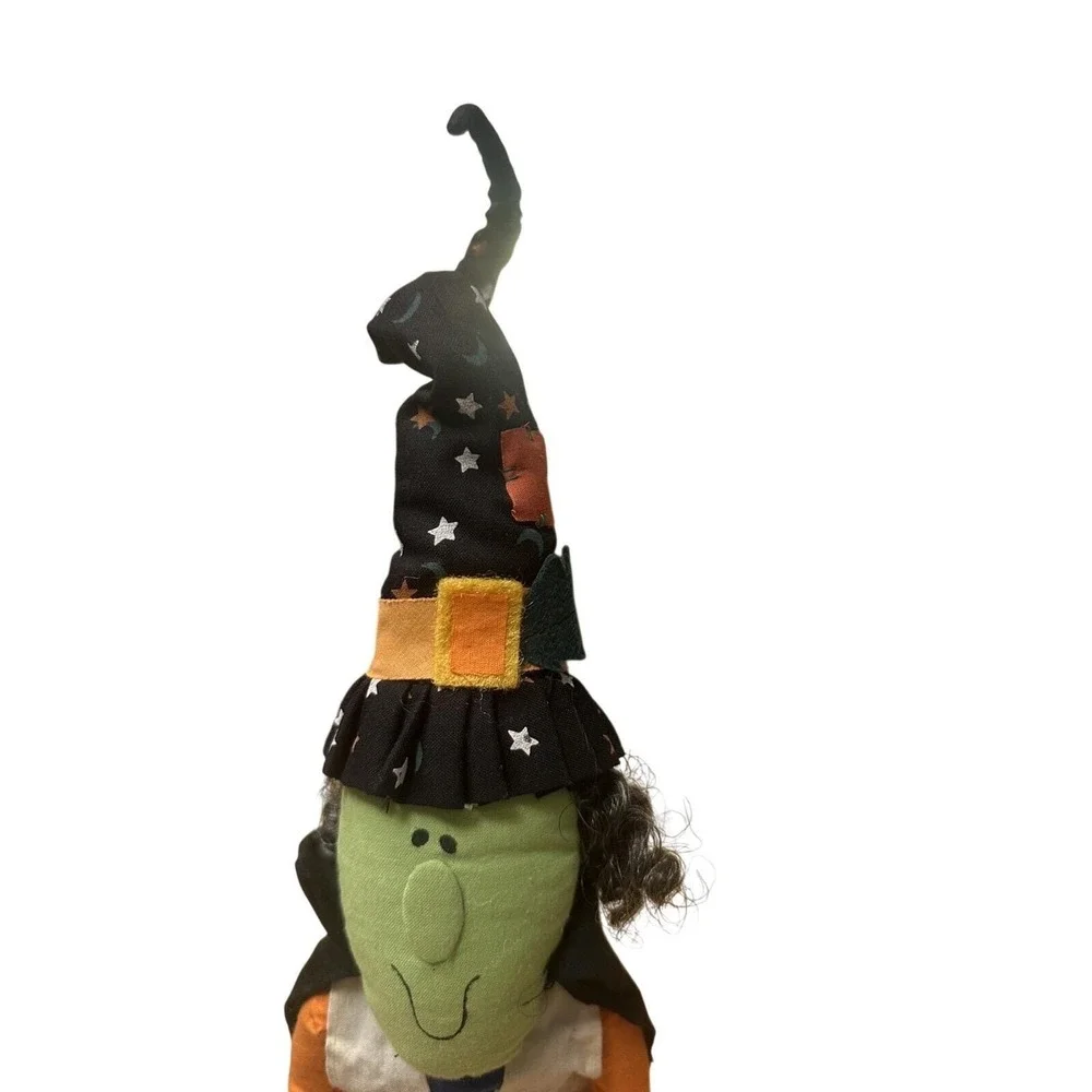 Vintage RARE 1998 Halloween Shelf Sitter WITCH Bean Bag‎ Bottom 32 Inches Long